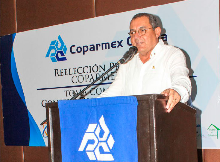 Mario Moncada / Reelecto Presidente de Coparmex Colima
